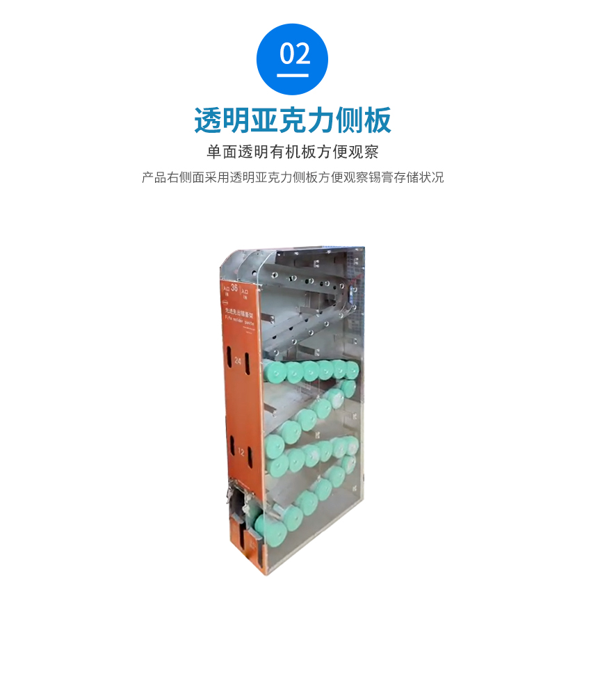 不銹鋼錫膏先進先出透明側(cè)面亞克力板